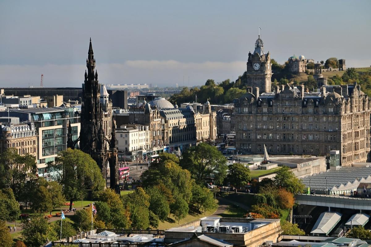 edimburgo vista sul castello scozia